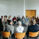 group in a circle