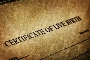 birth certificate live baby born 180009394