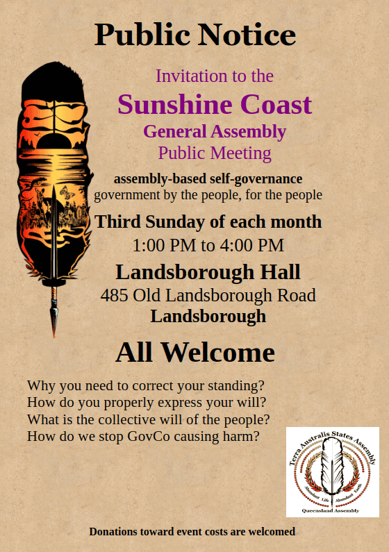 3rd sunday sunshine coast general assembly2