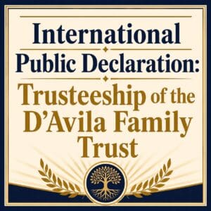 international public declaration: trusteeship of the d'avila family trust