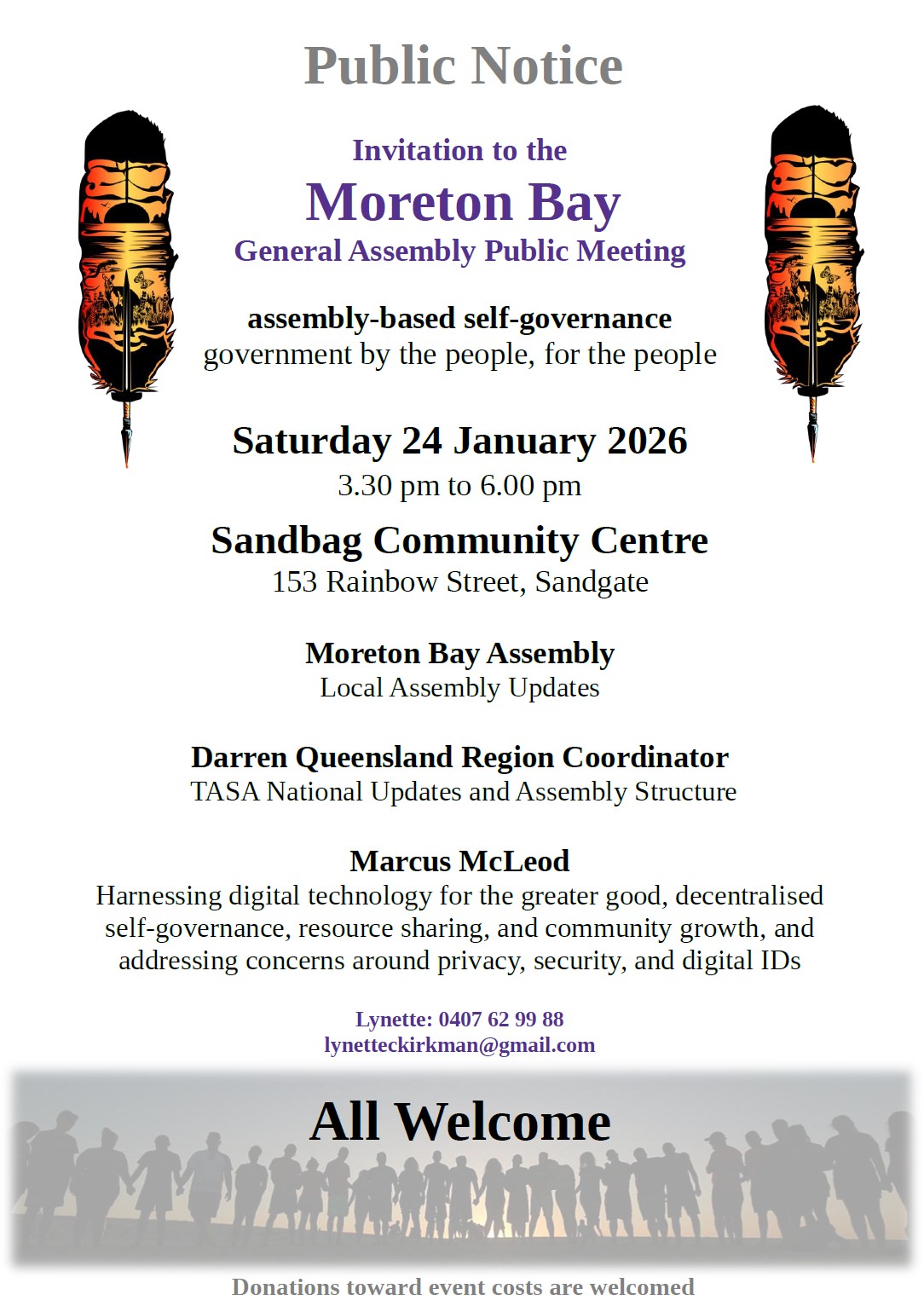 Moreton Bay General Assembly Meeting with Guest Speakers