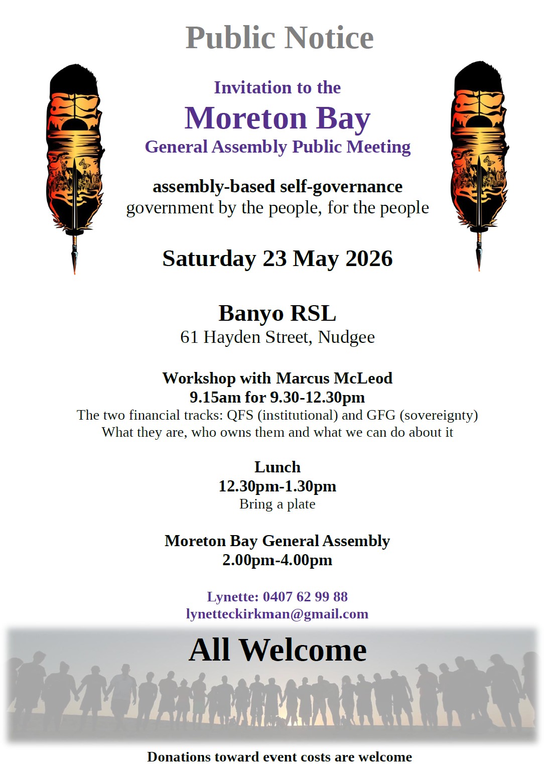 Financial Sovereignty Workshop, Shared Lunch and General Assembly