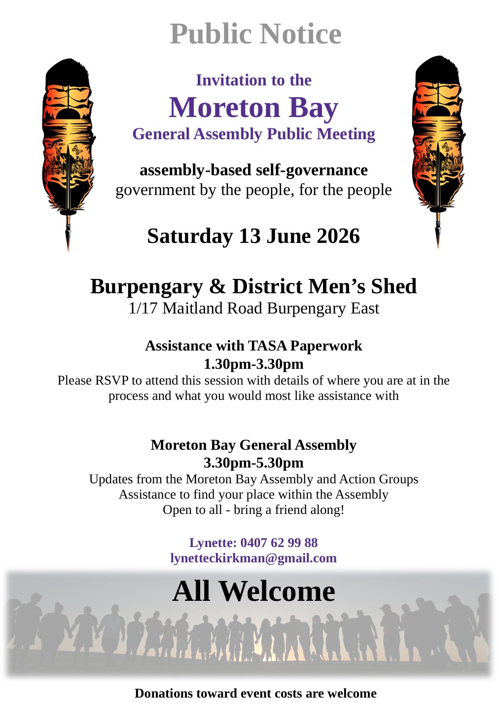 Assistance with Paperwork and General Assembly