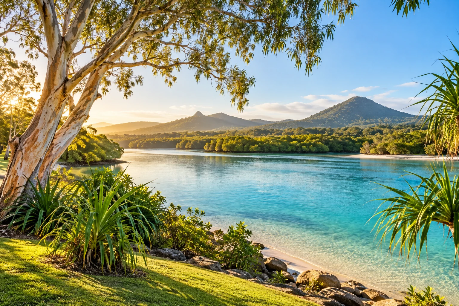 Original artwork inspired by Noosa’s river and coastal greenery