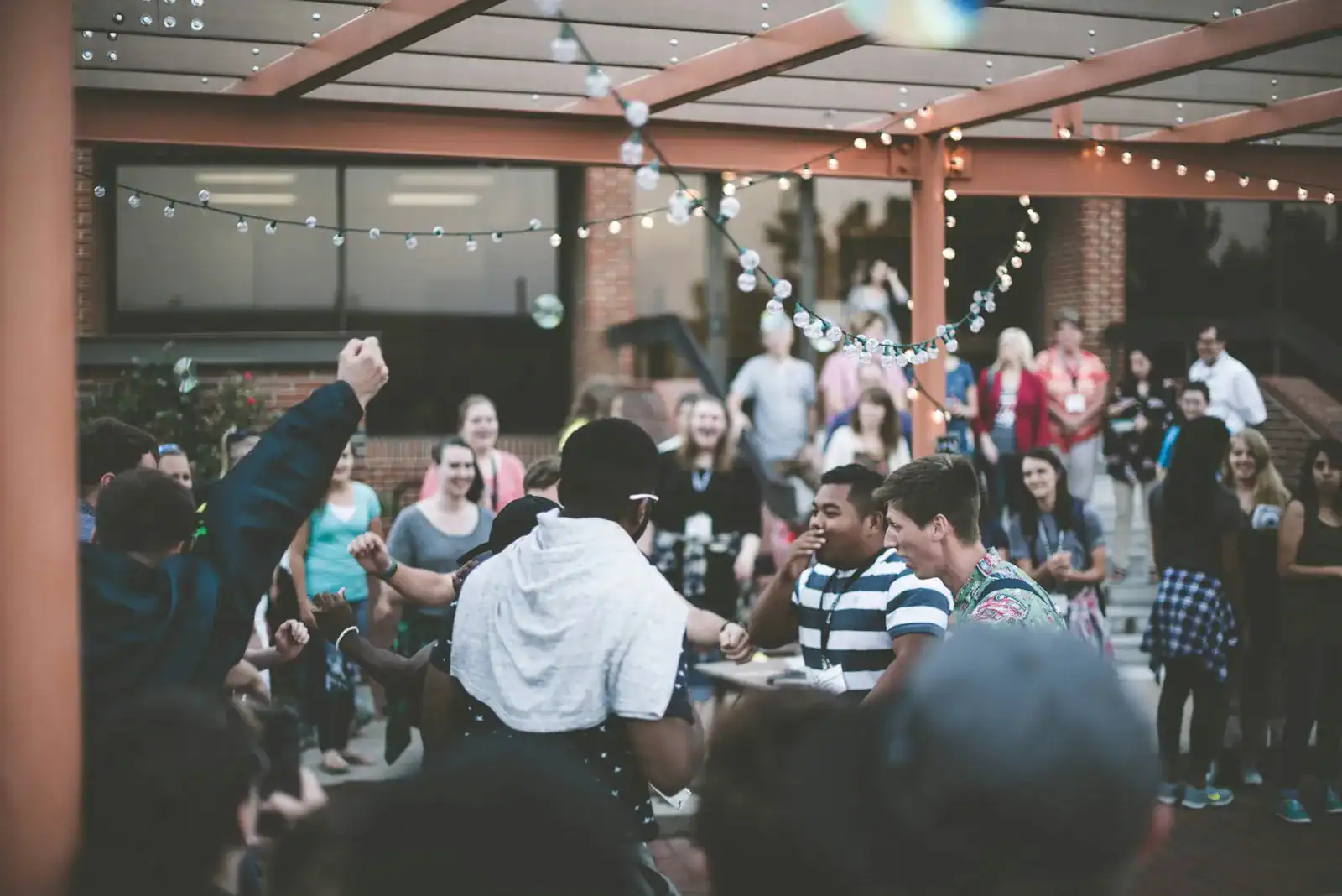 People coming together for a community discussion